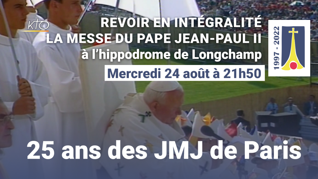 JMJ de Paris 1997 : Messe célébrée par Jean-Paul II à l’hippodrome de Longchamp