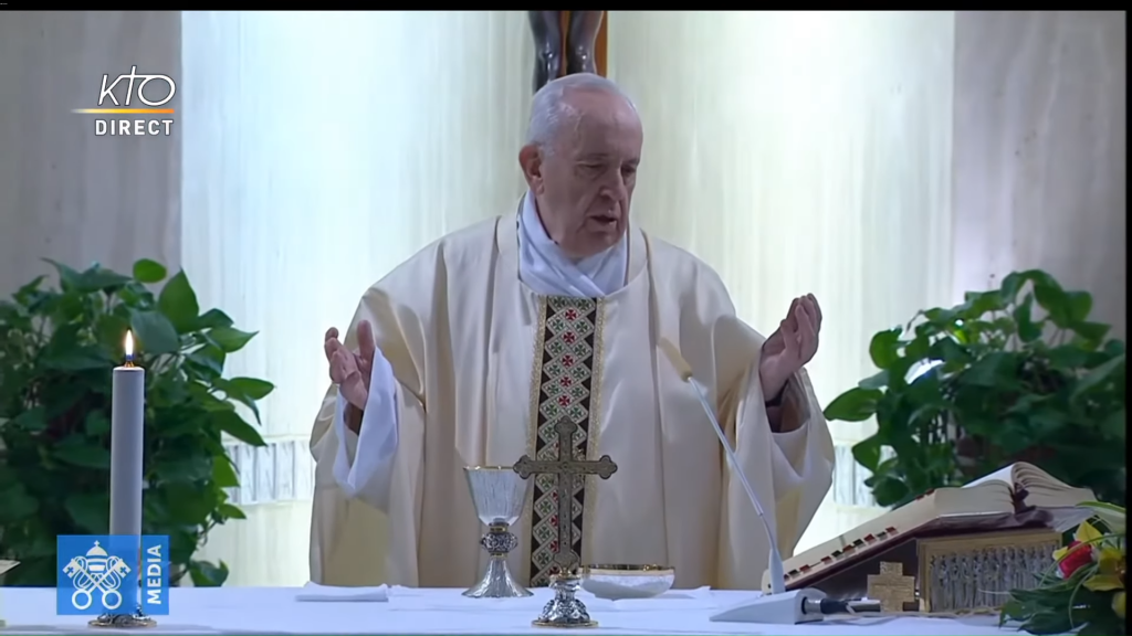 La messe du pape François à Sainte Marthe